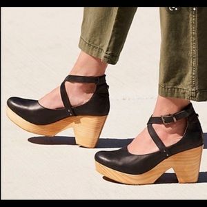 Free People buena vista clog gray/black size 39/8